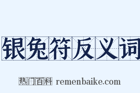 银兔符反义词是什么意思的图片